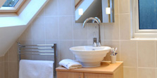 Sink and mirror in loft conversion